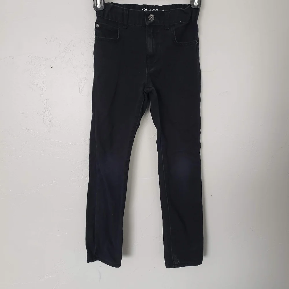 The Children's Place Black Skinny Jeans Boys 8 Adjustable Waist